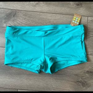 Title nine turquoise swim shorts size small